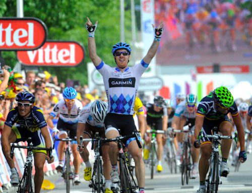 Finally! Farrar wins his first Tour de France sprint.